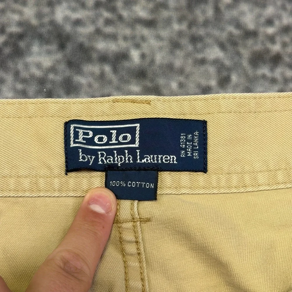 Polo Ralph Lauren Cargo Shorts Chino Mens 40 Tan Khaki Preppy Utility Outdoor